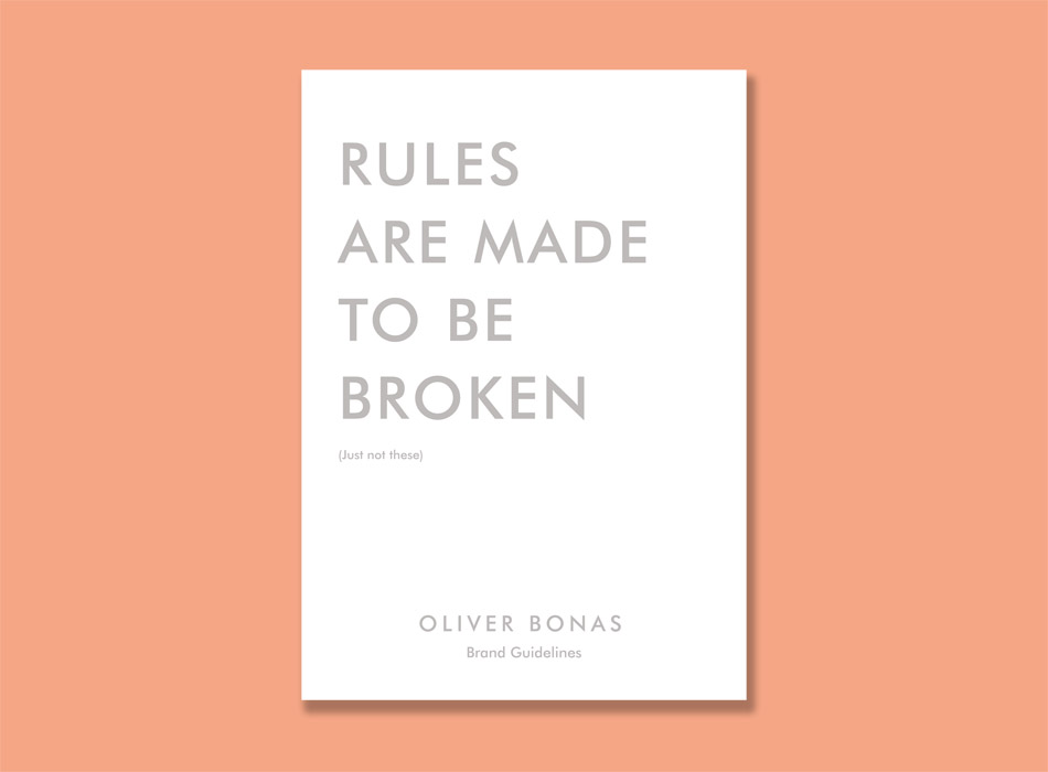 the cover of the Oliver Bonas tone of voice guidelines
