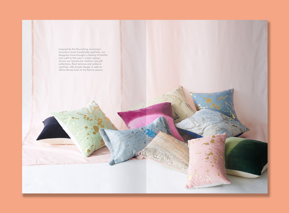 a double page spread from the Oliver Bonas gift guide