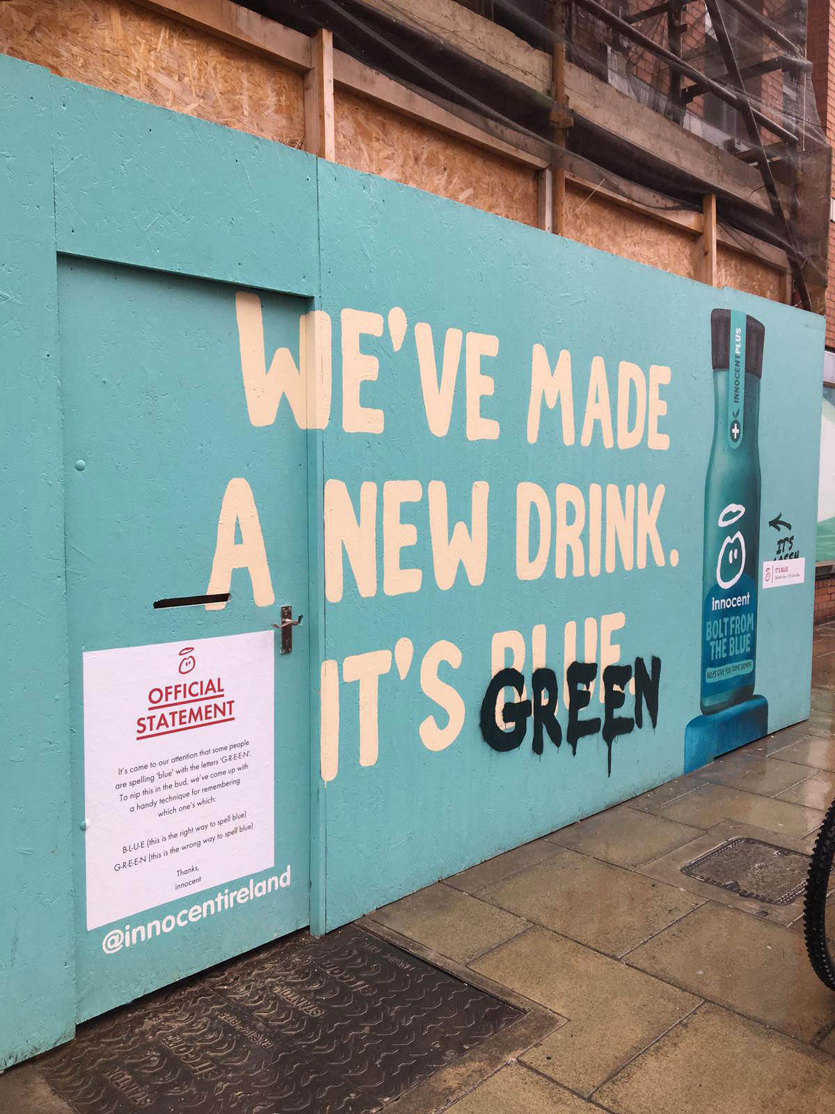 back of pack story for an innocent super smoothie