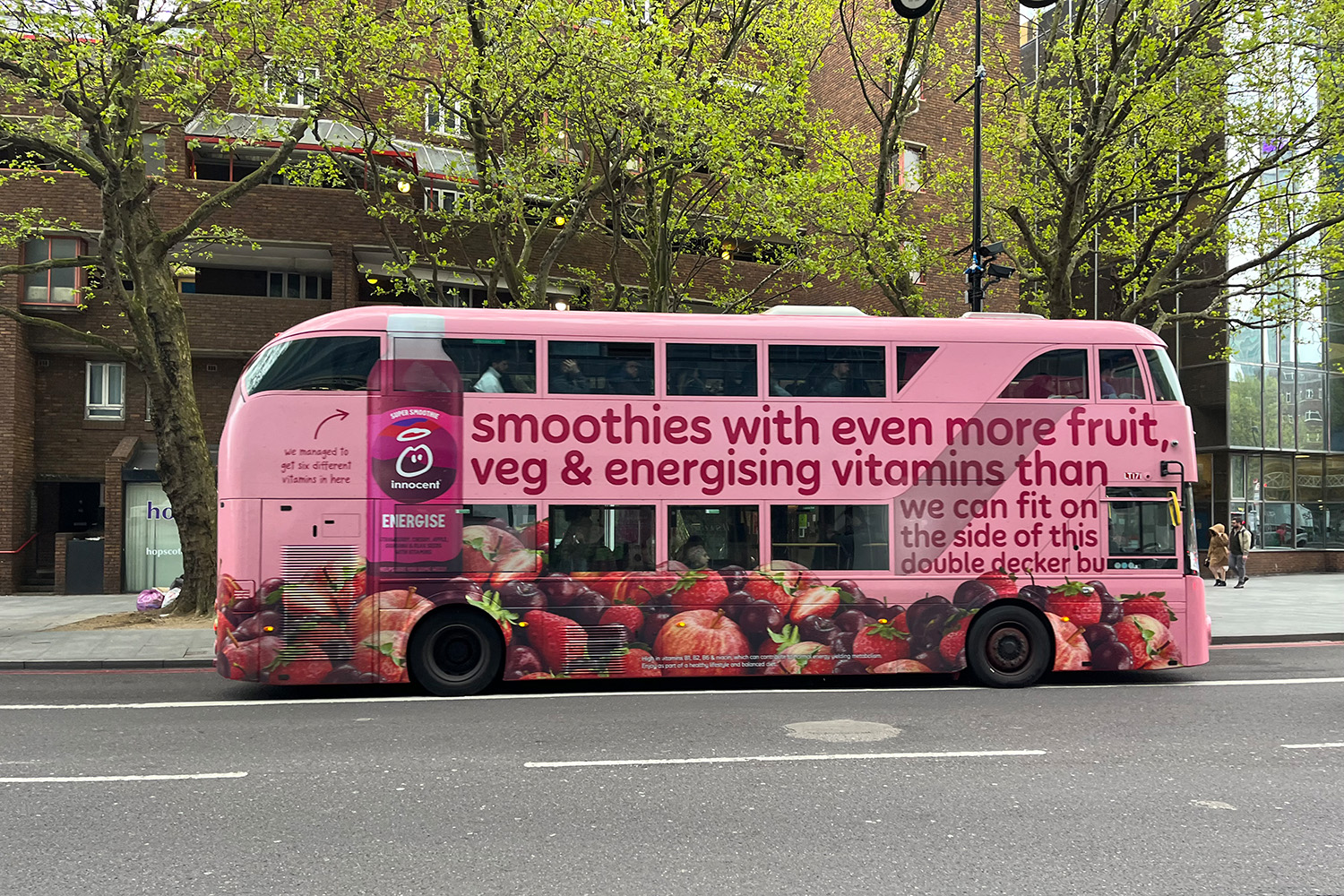 a back of pack story for an innocent smoothie