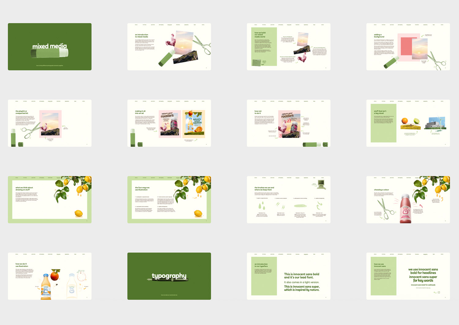 a poster for innocent kids juicy water