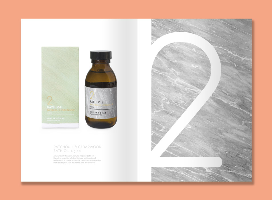 a double page spread from an Oliver Bonas booklet